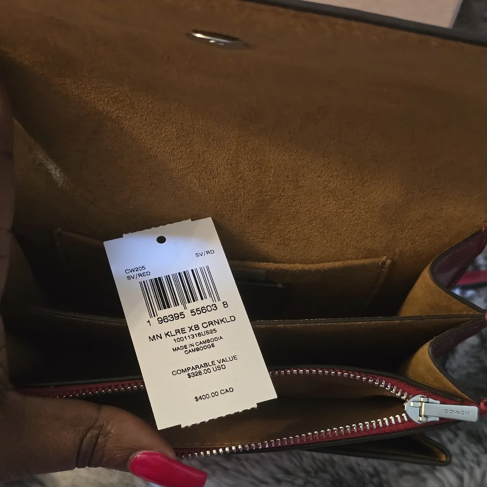 Coach Red Leather Crossbody Bag - Picture 5 of 9